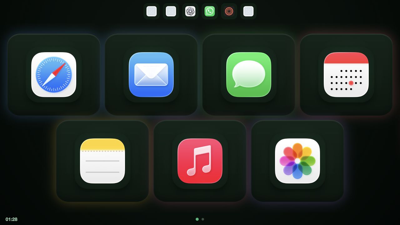 DeckPad Classic layout in the Phosphor skin