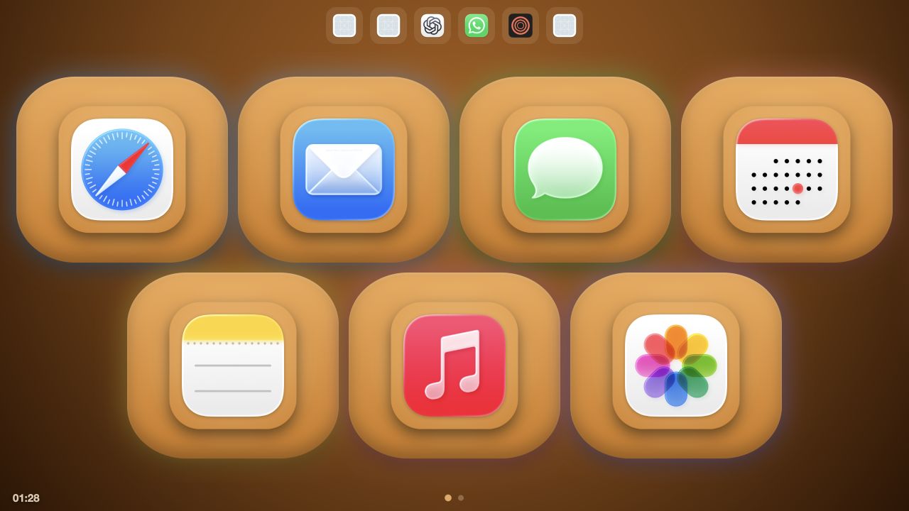 DeckPad Classic layout in the Toffee skin